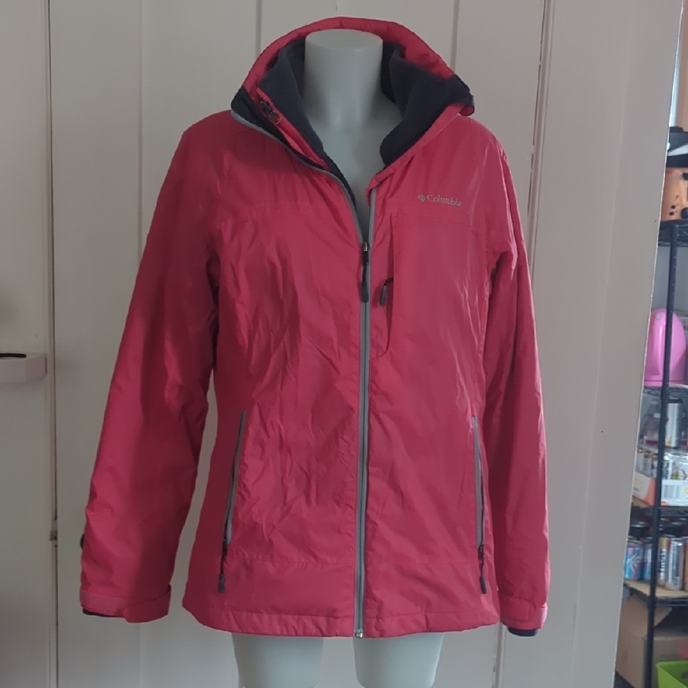 Columbia Pink Ski Jacket Water-Resistant Lightweight